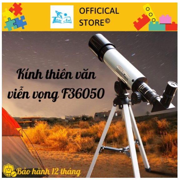Bộ Kính Viễn Vọng, Thiên Văn Khúc Xạ Telescope F36050 100X Giáo Dục Cho Bé Kèm Phụ Kiện